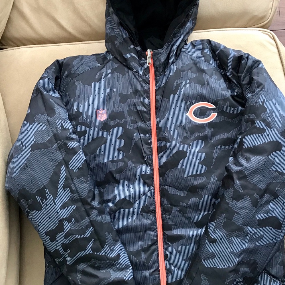 Chicago Bears reversible coat Boys Sz 10/12 worn2x